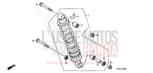 KISSEN, HINTEN XL125V9 de 2009